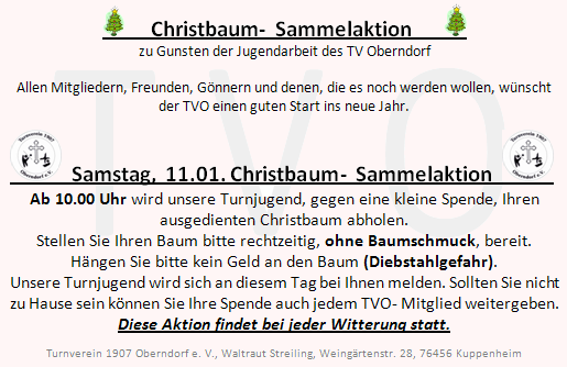 Christbaum-Sammelaktion