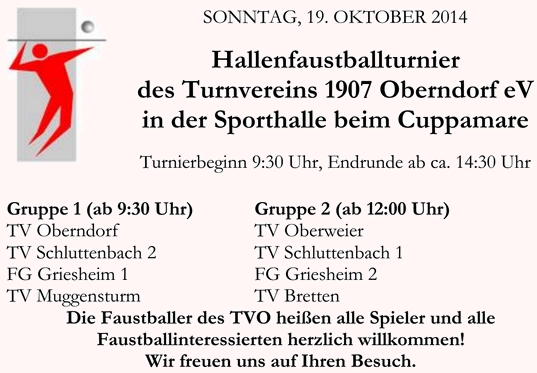 Turnier der Faustballer am 19.10.