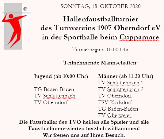 Faustballturnier des TV Oberndorf am 18. Oktober