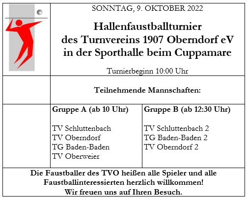 Hallenturnier der Faustballer