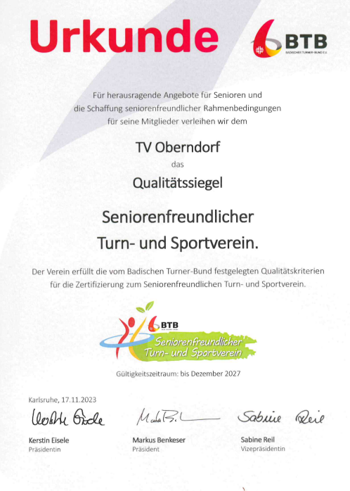 Zertifikat nach vier Jahren erfolgreich verlängert